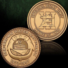 UNITED STATES NAVY PBR*BROWN WATER NAVY*MATIC BOAT UNIT 11 MARE ISLAND COIN picture