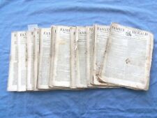 1843 FAMILY HERALD NEWSPAPER - LOT OF 26 - A WORD IN SEASON BY DICKENS - NP 8420 picture