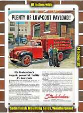 Metal Sign - 1946 Studebaker 1-1/2 Ton Stake Truck- 10x14 inches picture