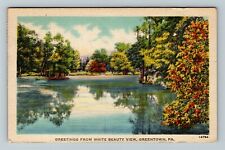 Greentown PA-Pennsylvania, Scenic Greetings, White Beauty View, Vintage Postcard picture