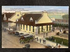 Billings Montana MT Union Depot Railroad Train Station Antique Photo Postcard picture
