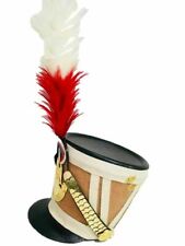 Nepoleonic French Shako Helmet Brown Color Red & White Plume LARP 1806 Infantry picture