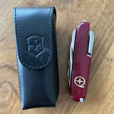 New Victorinox Swiss Army Black Leather Case plus Vintage Multiuse Tool picture