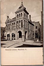 c 1910 Mansfield, Ohio Memorial Library Antique Postcard picture