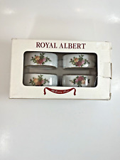 Royal Albert OLD COUNTRY ROSES 2003 Napkin Rings New in Box.  Set of 4 picture