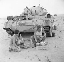 WW2 WWII Photo British Crusader Tank Crew Chow Time N Africa World War Two  3271 picture