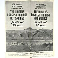 c1940s Thermopolis, Wyo Hot Springs State Park Brochure Map Big Horn Washakie 5F picture
