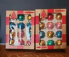 2 Vintage Multicolor Christmas Ornaments picture