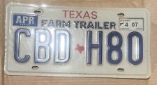 Texas Farm Trailer Plate CBD H80 Man Cave Sign DIY Craft She Shed Art Lone Star picture