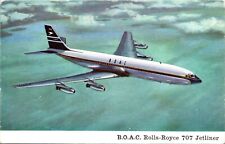 B.O.A.C. Rolls-Royce 707 Jetliner Airplane Boeing Airplane Company Postcard L64 picture
