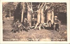 RPPC Springerville Arizona Deer Hunting Camp Scene in the White Mountains 1930s picture