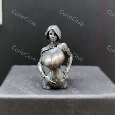 Pure Brass Busty Lady Girl Copper Beauty Charlotte Ornaments Female Body Statue picture
