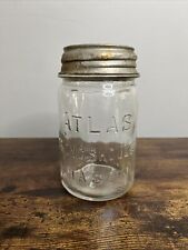 Atlas Strong Shoulder Mason Jars Clear Glass Fruit Pint w/ Zinc Presto Lid picture