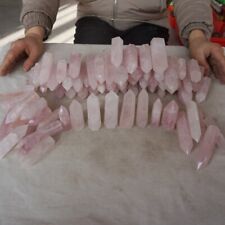 10.5LB 80Pcs Natural Pink Rose Quartz Crystal Point Tower Polished Healing picture