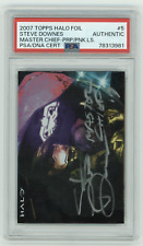 PSA Signed Steve Downes Halo XBOX 2007 Topps Master Chief 5 of 10 Foil Card picture