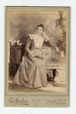 Cabinet Photo -Fancy Lady Sitting Holding Bouquet, The Harlem Studio picture