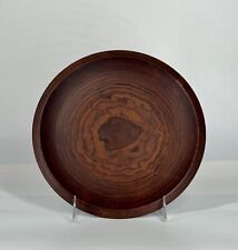 Vintage Hand Turned Wood Plate Mid Century Modern Artisan Made 9.5” Diameter picture