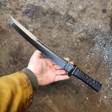 CUSTOM HANDMADE D2 Steel Hunting Tanto Katana Sword Survival Sword + Sheath picture