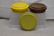 3 VINTAGE TUPPERWARE STORAGE CONTAINERS W/ LIDS #1207 SERIES picture