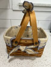 LONGABERGER 1999  SEA SHELL RIBBON BASKET WITH INSERTS  = EXCELLENT  = picture
