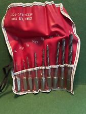 Vintage NOS Whitman & Barnes W&B Bit Stock Drill Set For Brace In Storage Pouch picture