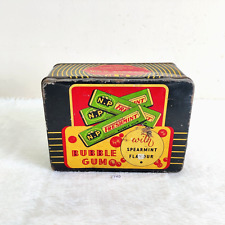 1950s Vintage N P Fresh Mint Bubble Gum Advertising Tin Box Old Collectible T110 picture