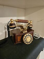 Vintage Franklin Mint Antique The American Eagle Rotary Dial Telephone - WORKING picture