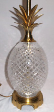 VINTAGE Brass Crystal Pineapple Hospitality Lamp Hollywood Regency picture