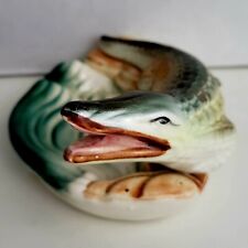 Vtg 1950’s Retro MCM Florida Ceramic Alligator Figurine Dish Ashtray Ring Holder picture