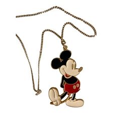 Vintage Walt Disney Production Mickey Mouse Pendant Necklace Chain 3.25