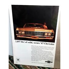 1967 Chevrolet Impala Sport Coupe Chevy Turbo Fire 327 Print Ad vintage 60s picture
