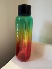 Rare Starbucks Ombre Rainbow Glass Water Bottle 20oz  - Summer 2022 Release picture