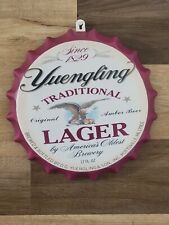 Yuengling Larger Beer Bottle Cap Round Metal Sign Man cave Bar Decor New picture