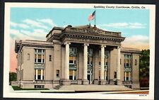 GRIFFIN, GA *  SPALDING COUNTY COURT HOUSE  * UNPOSTED VINTAGE MID  '30s LINEN picture