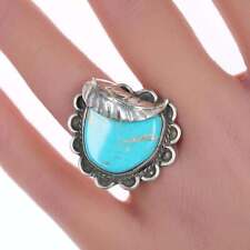 sz6.5 Vintage Navajo silver and turquoise ring e picture