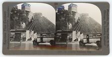 c1900's Real Photo Stereoview Keystone An Ascensor Valparaiso, Chile. Woman Bus picture