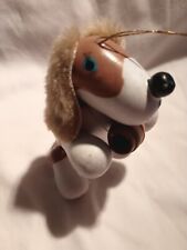 Vintage Russ Wooden Christmas Toy Ornament St. Bernard Dog With Rescue Barrel  picture