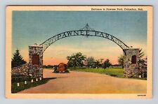 Columbus NE-Nebraska, Entrance To Pawnee Park, Antique, Vintage Postcard picture