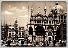 Vintage Postcard Venice Italy, Basilica of St Mark Square, H8 picture