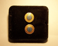 '60-'70's PAN AMERICAN AIRWAYS Pilot Cap Chin Strap Studs/Buttons by Balfour picture