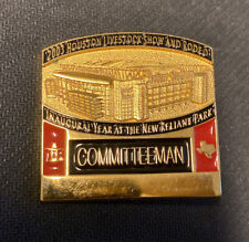 Rare 2003 Houston Livestock Show and Rodeo Committeeman Badge Reliant Inaugural picture