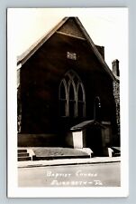 RPPC Elizabeth PA-Pennsylvania, Baptist Church Real Photo Vintage Postcard picture