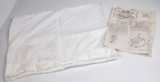 Vintage Bucilla Unfinished White Pillowcase Embroidery 32 1/2 x 20 1/2