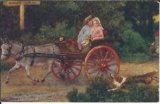 BA-433 Boy Getting Ready to Kiss Girl on Horse Drawn Buggy, 1907-1915 Postcard picture