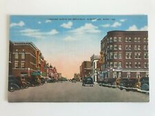 Postcard MN Albert Lea Minnesota Downtown Street View Broadway Theater c1940's picture