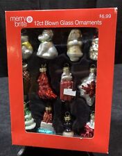 Miniature Merry Brite 12 Hand Blown Glass Christmas Ornaments 2