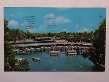 Marina Glass Bottom Boats Silver springs Jungle Wilderness Posted 1966 Postcard picture
