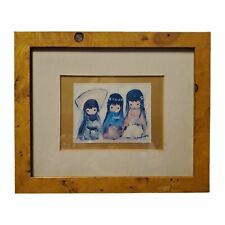 Degrazia Framed Double Matted Print Vintage Three Children Cute Beautiful  picture