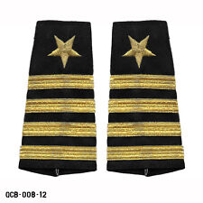 PAIR USN US Navy CPT O6 Line Captain Shoulder Marks ~ Rank Slides picture