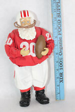Vintage SANTA Claus Football Player figurine #20, with football (0121D) picture